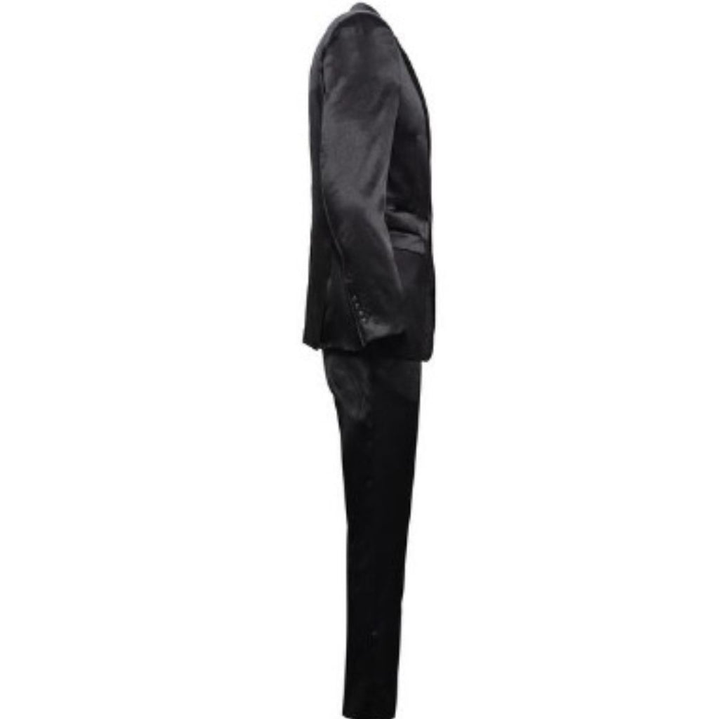 Traje Negro Slim Fit Barocco Los Ángeles SU700 – Elegante y Moderno