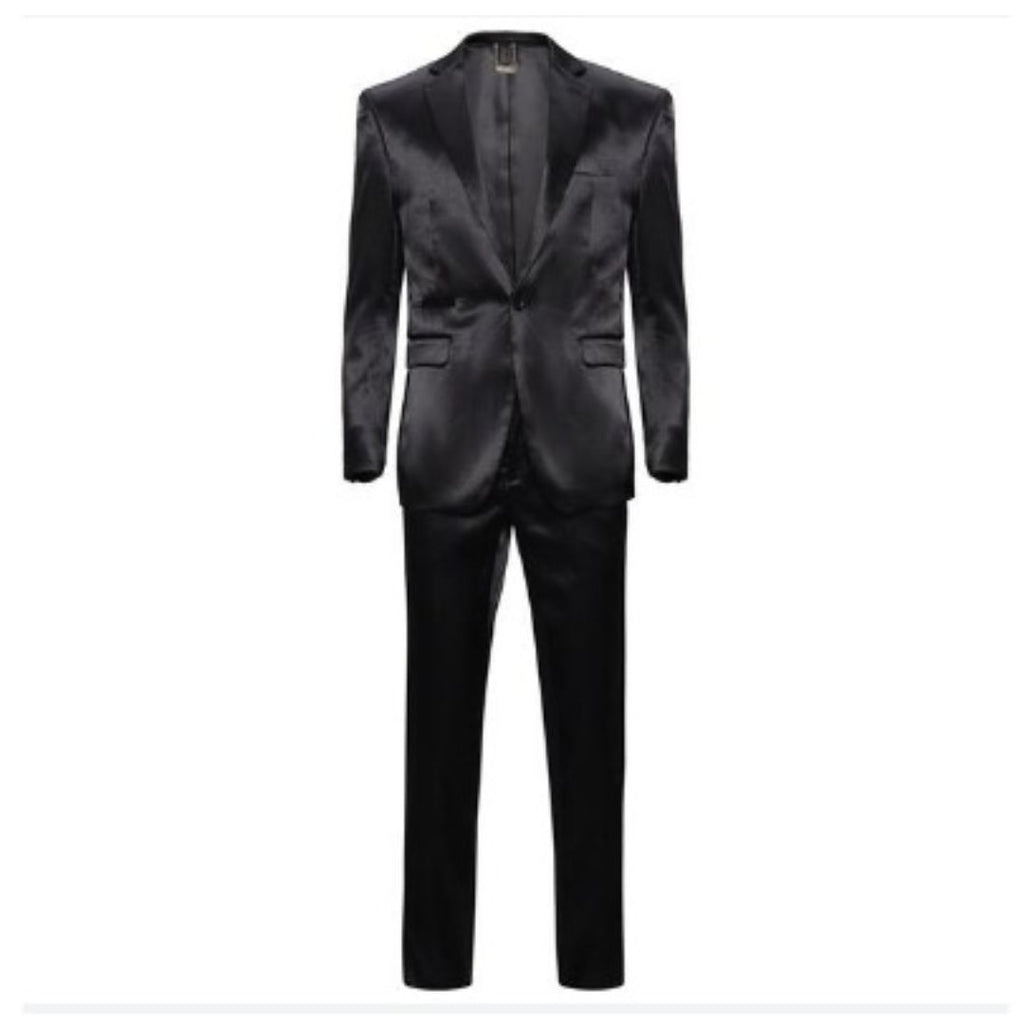 Traje Negro Slim Fit Barocco Los Ángeles SU700 – Elegante y Moderno