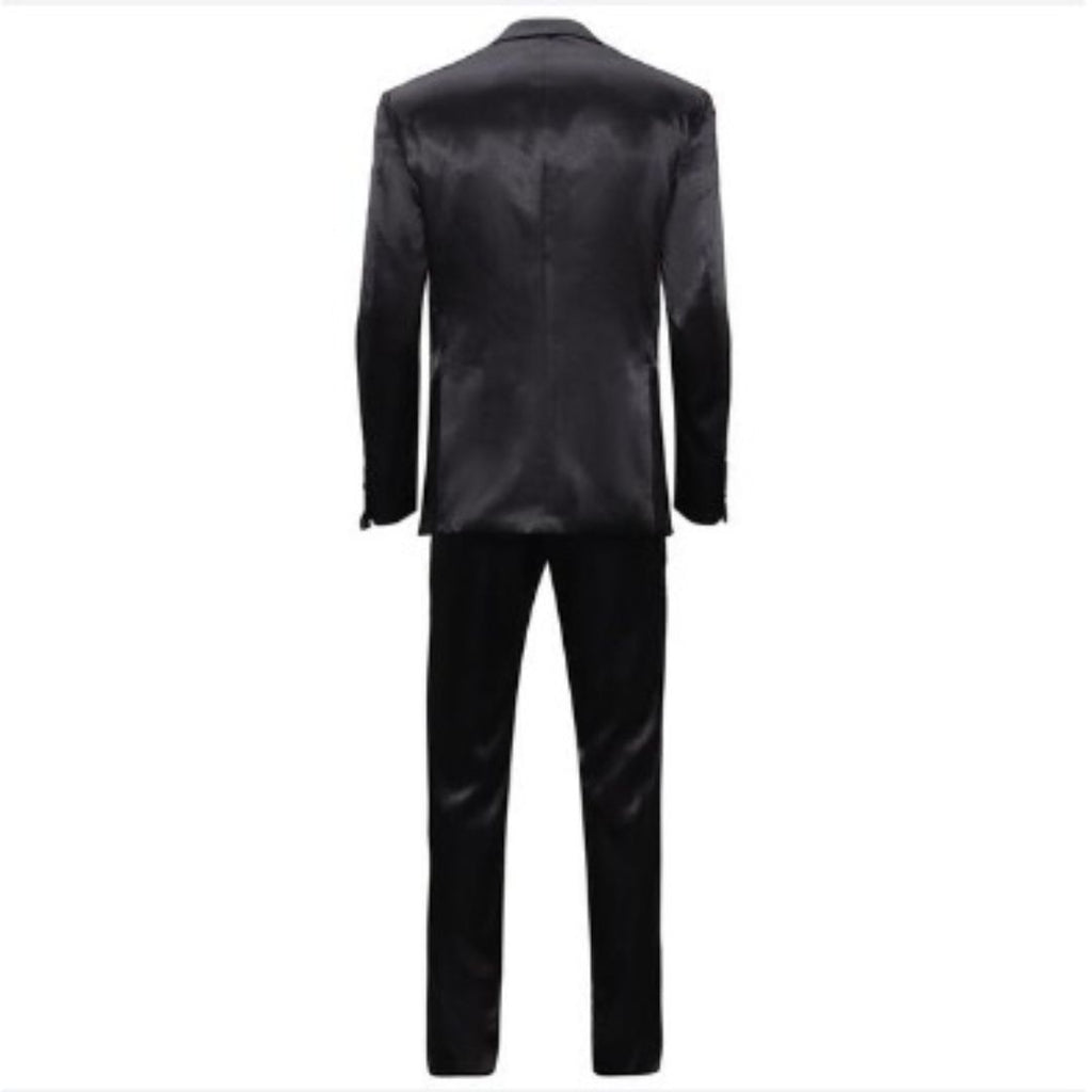 Traje Negro Slim Fit Barocco Los Ángeles SU700 – Elegante y Moderno