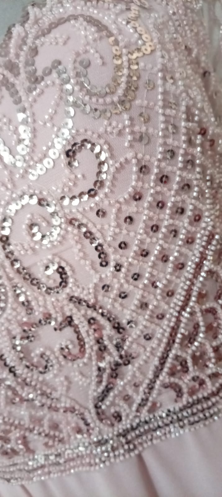 Vestido de Fiesta Rosa Suave con Brillos
