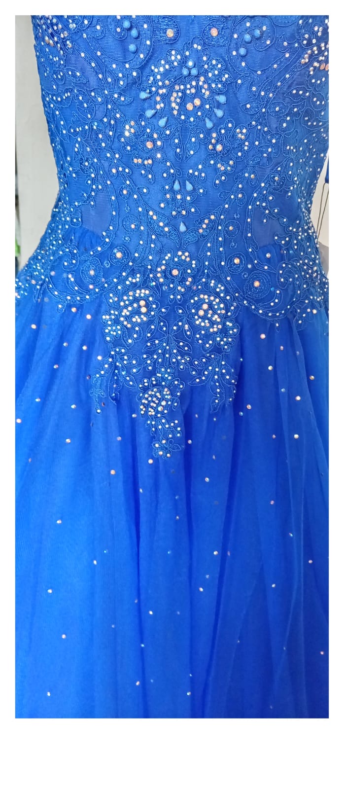 Vestido Elegante Azul Rey con Corset