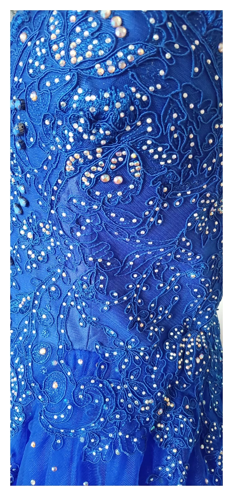 Vestido Elegante Azul Rey con Corset